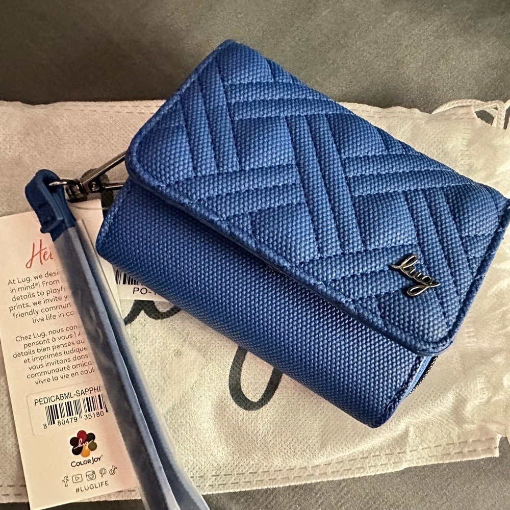 Lug Pedicab Matte Luxe VL RFID Wallet in Sapphire Blue - Picture 6 of 7